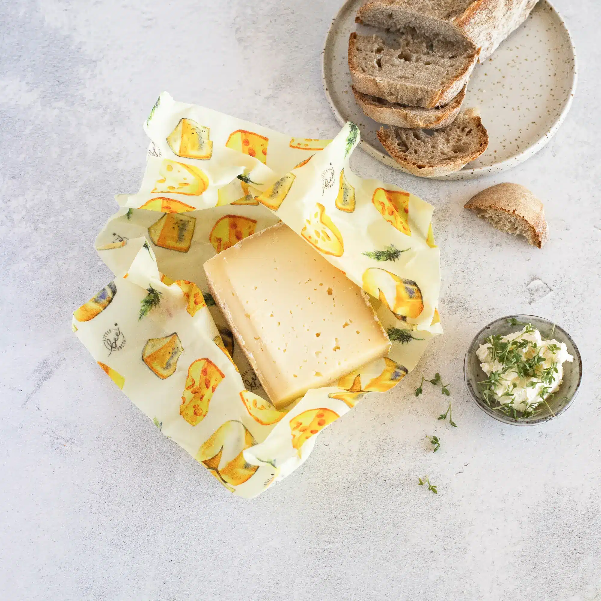 ekologisk bivaxduk ost Parmesan bivaxpåse