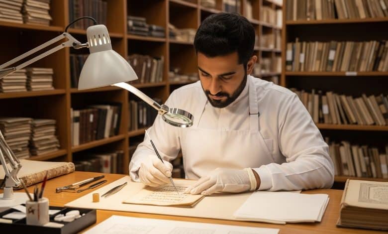 تقنيات ترميم المخطوطات النادرة في المكتبات العالمية 1 تقنيات ترميم المخطوطات النادرة في المكتبات العالمية