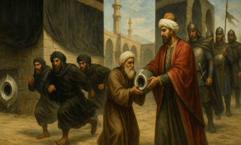 القصة الكاملة لسرقة الحجر الأسود واستعادته أكبر حدث تاريخي في مكة 1 القصة الكاملة لسرقة الحجر الأسود واستعادته أكبر حدث تاريخي في مكة