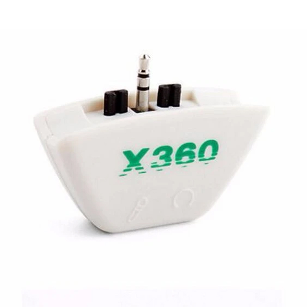 white front Xbox 360 Headphones adaptor - Image 1