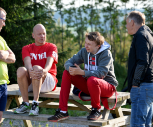 Russen er også med i dag, og her representert ved Jonas Kirkerød. De andre er Arild Kraft, Roar Henriksen og tidtaker Per Prøitz.