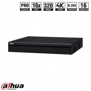 Dahua 16 Kanaals 1 5U 16PoE 4K H 265 Pro NVR Incl 2 TB HDD VDG