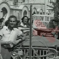 "Follow the Blue to Speedy Two" was the motto of the II Corps during the race to Rome. The letters of the sign were painted in blue.