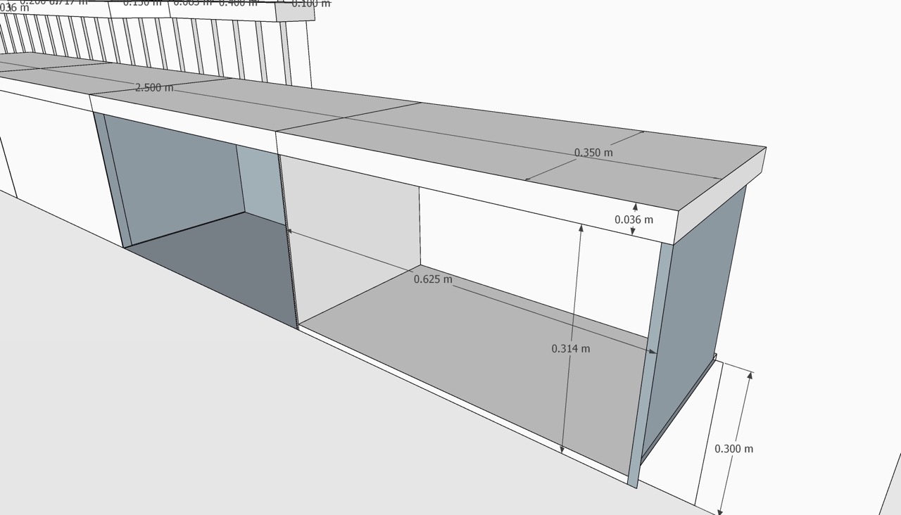 BPF TV Unit 3by3 By XM Measure 3 Large