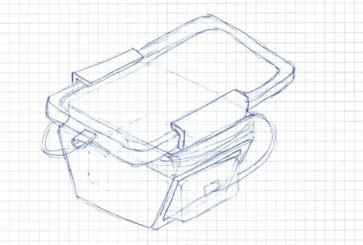 stap 1 3D schets product design