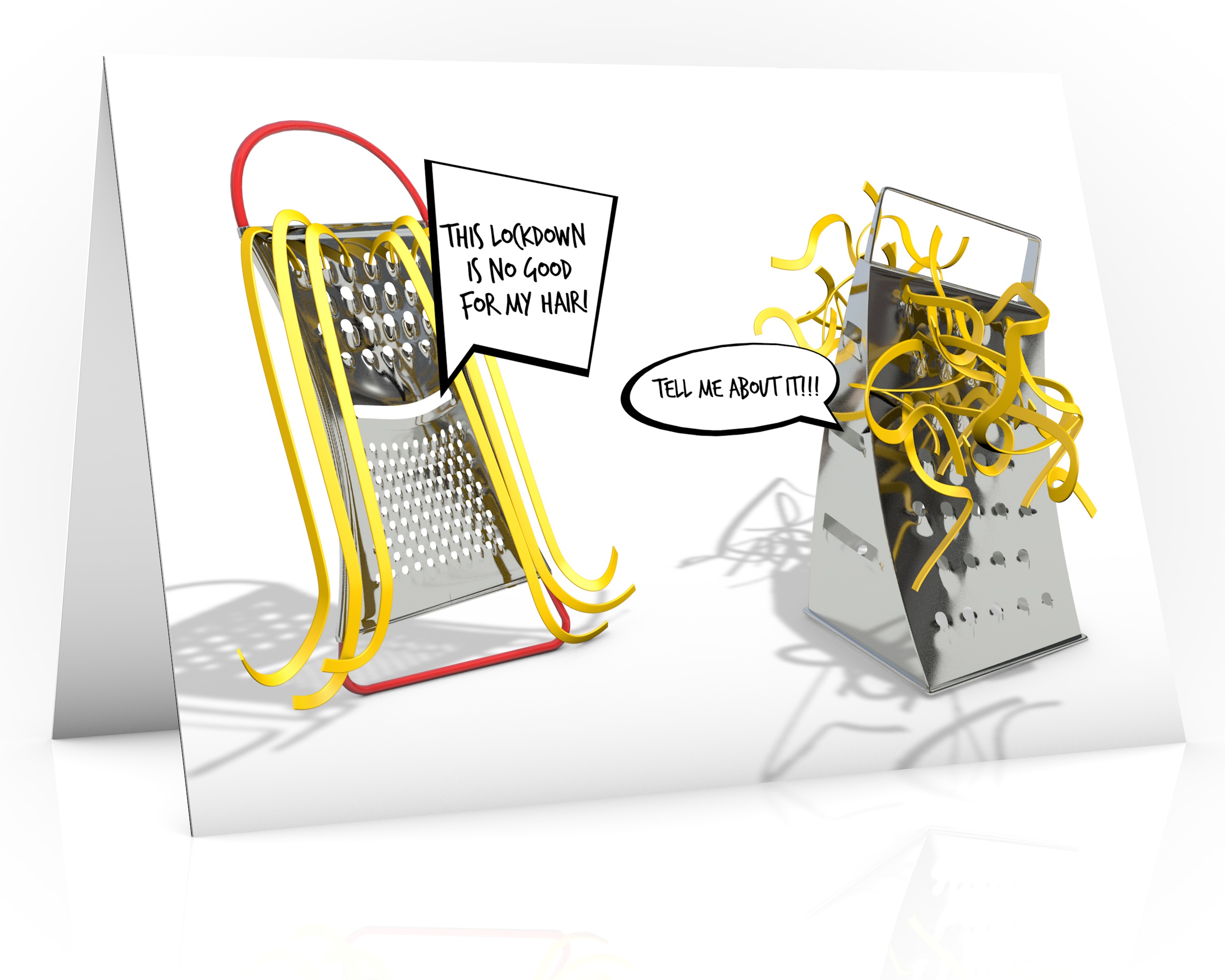 lockdown cheese grater greeting card