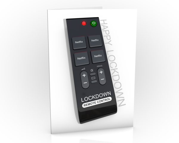 lockdown remote control greeting card