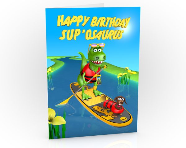 paddleboard birthday card