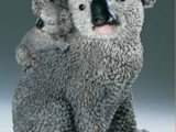 Dyr Koalabjørn med unge – naturtro  Resin