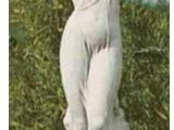 Marmorfigur – Pige med arm over panden