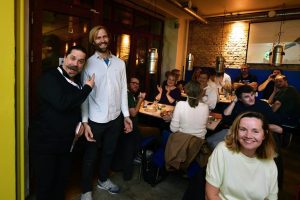 A photo with jam and Troels from Plotteriet who won the 2022 Small feature award