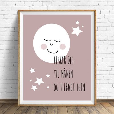 Plakat Moon Light Rose str. A3