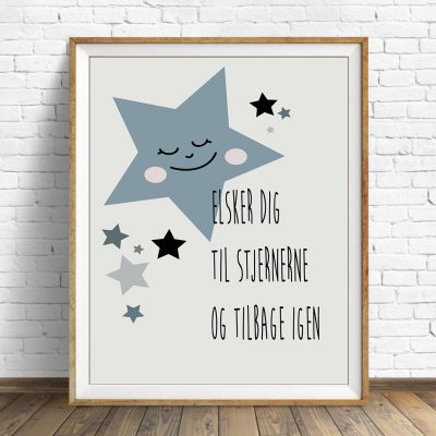 Plakat Star black danish str. A3