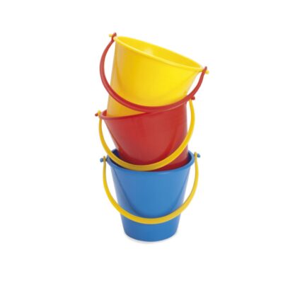 3 stk. DANTOY Spand farvet højde 13 cm