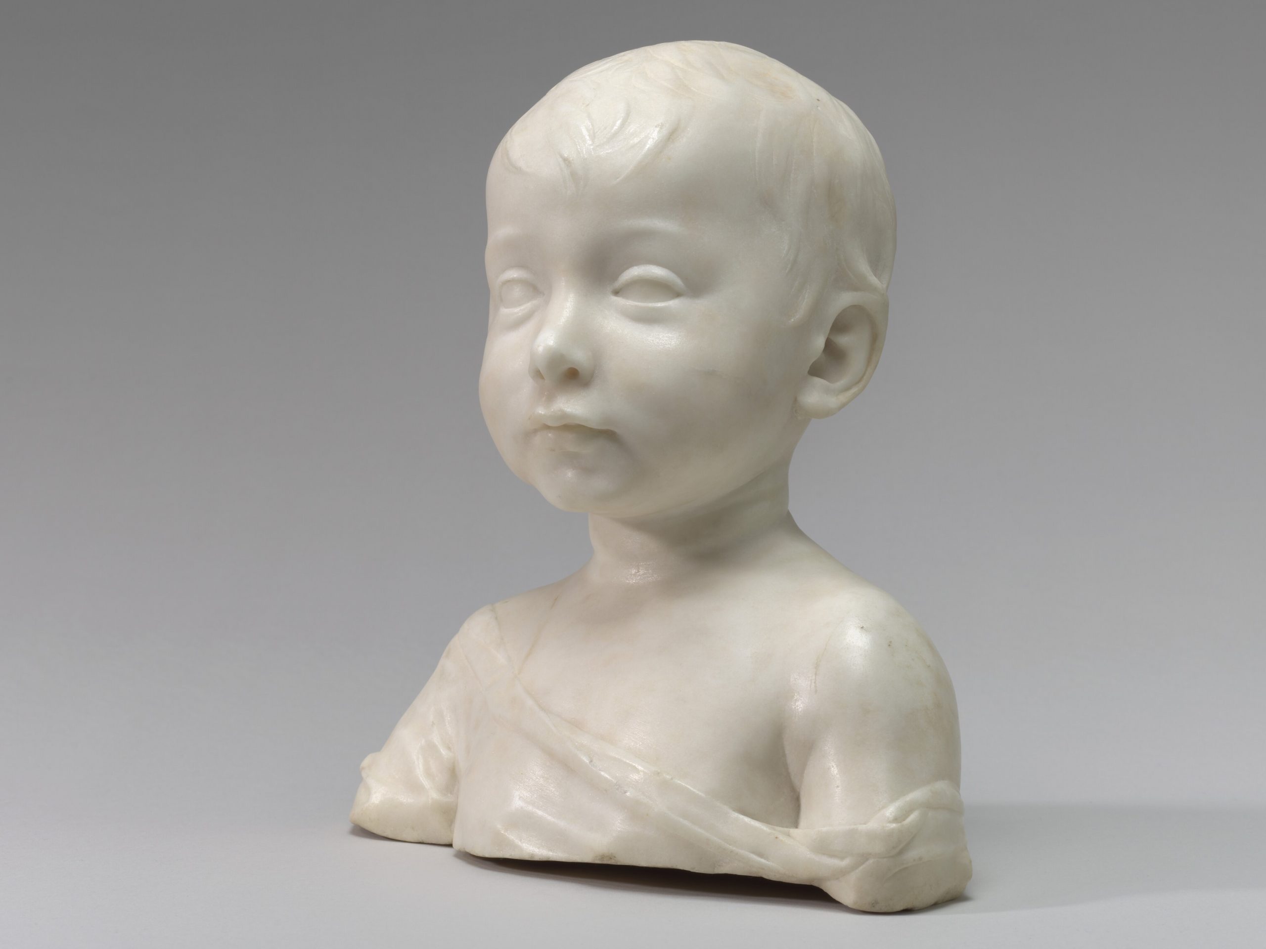 Marble sculpture of a little boy