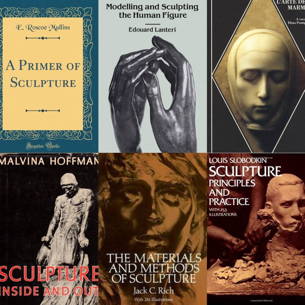 Book covers of sculpture manuals