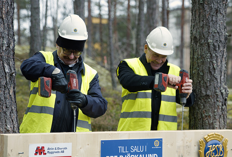 Första spadtag HSB Brf Björkalund 2