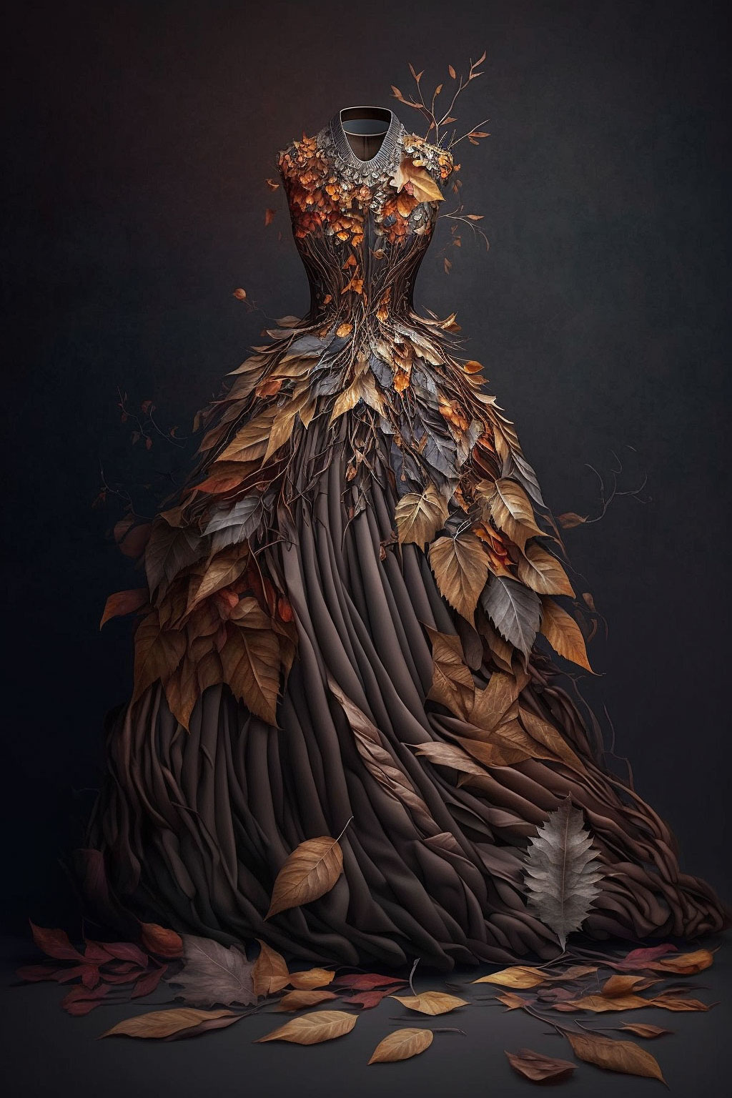 beautiful gown inspired by nature