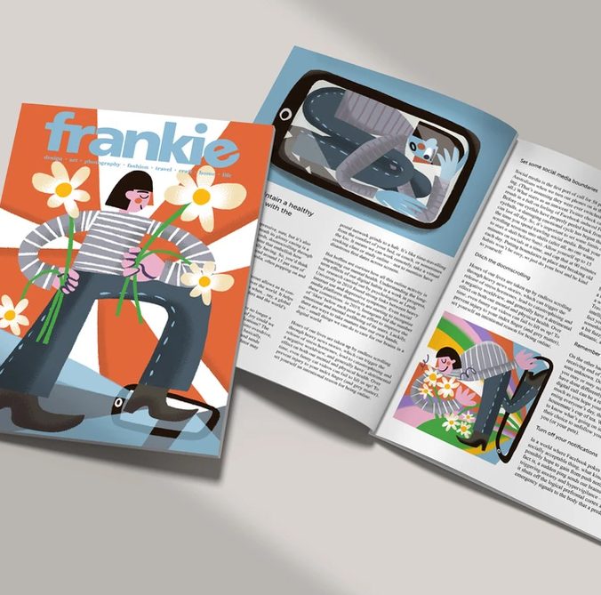 Self initiated project: Frankie magazine cover and spot illustrations for story. *Artwork has not not been commissioned and is in no way affiliated with or licensed by Frankie Magazine ©Aimee Stevens