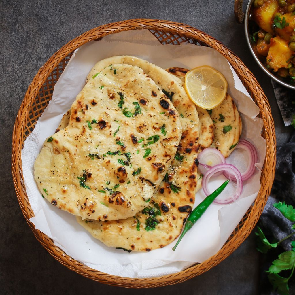 Naanbrød i airfryer indisk opskrift på persisk naan brød