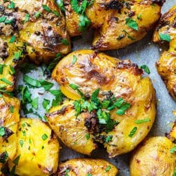 Knuste kartofler i Airfryer smashed potatoes USA opskrift bagt i airfryer