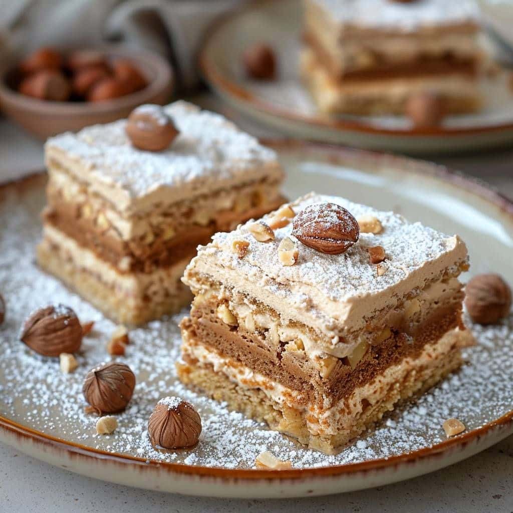 fragilité i airfryer lavet af smørecreme som moccasmørcreme og marengsbunde