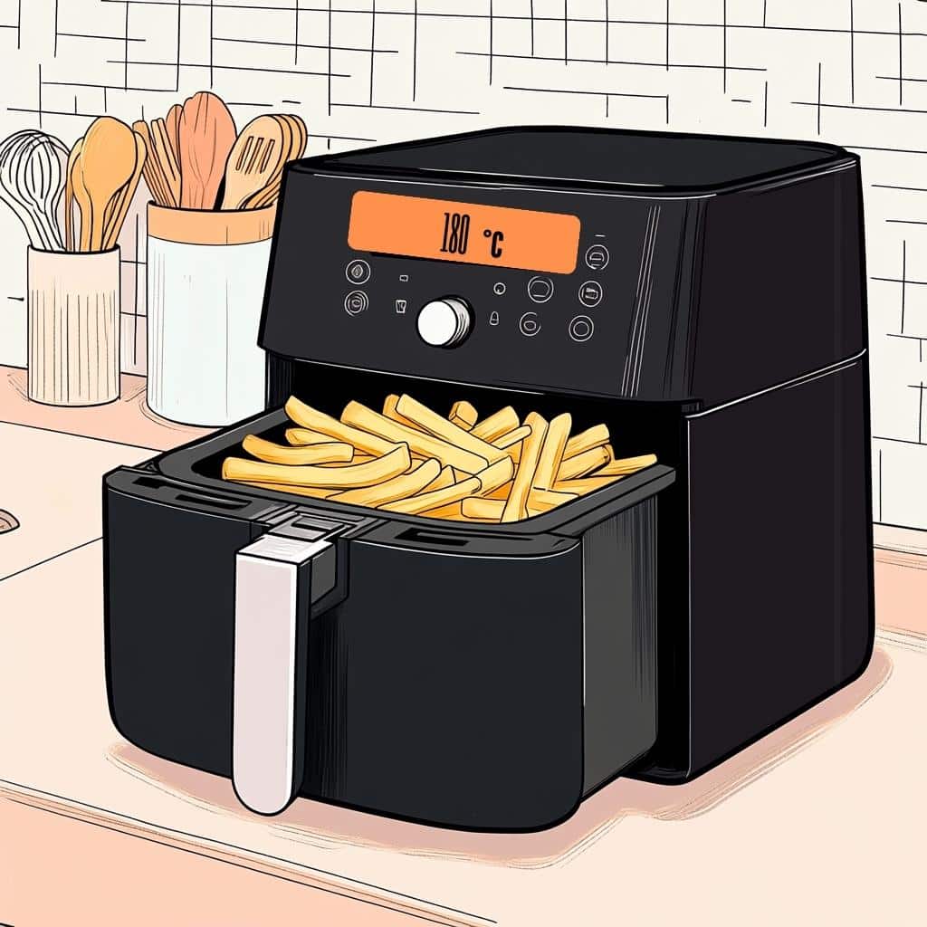 Airfryer med pomfritter