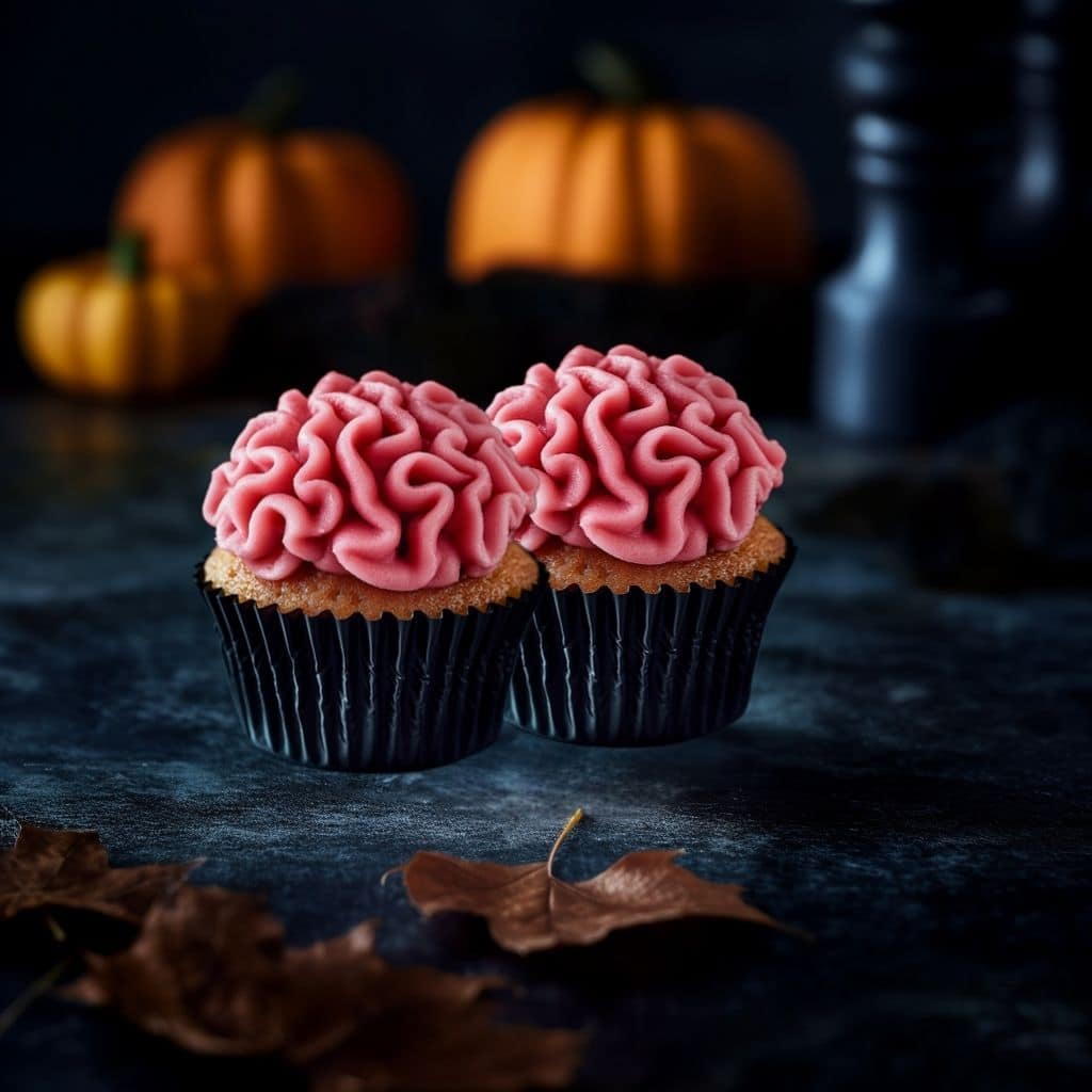 Hjernecupcakes i airfryer halloween cupcakes