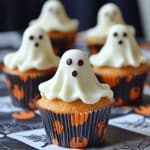 spøgelses cupcakes i airfryer yhyggelige halloween cupcakes