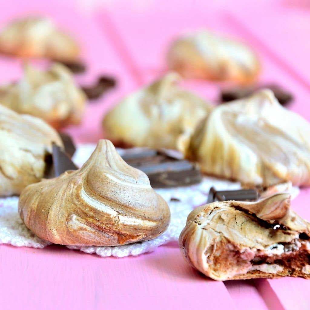 Chokolademarengs i airfryer kyskager med chokolade