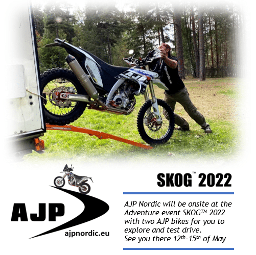 ajp nordic lastar motorcykel