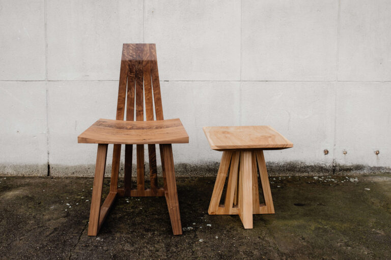 Wooden handmade side table