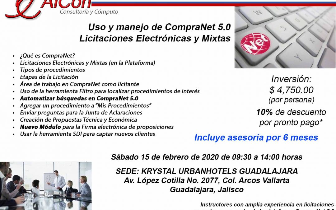 Curso de CompraNet 5.0, Guadalajara