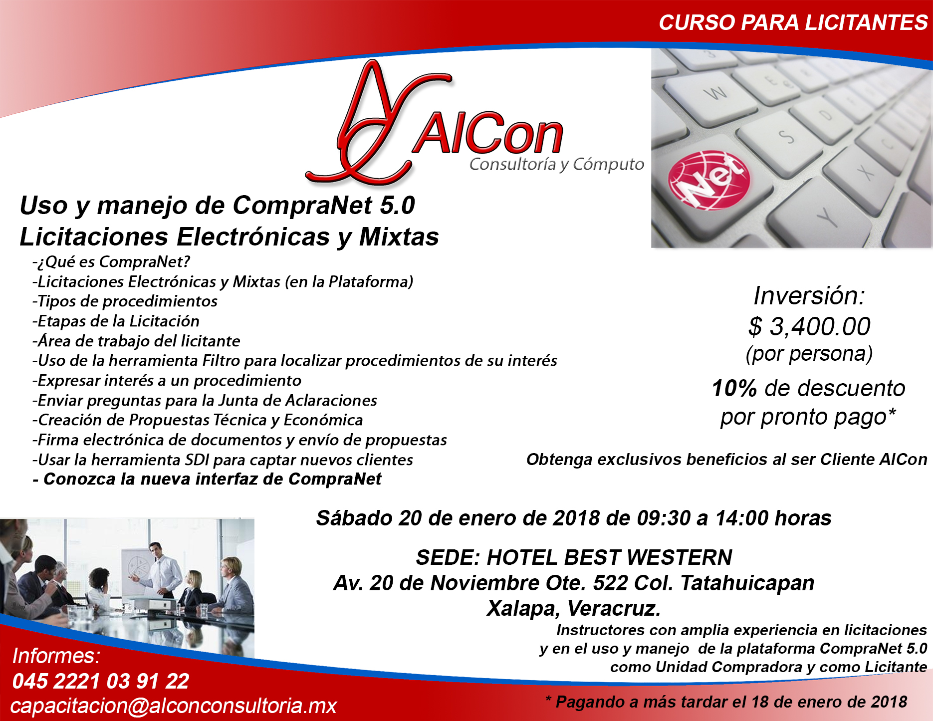 Curso CompraNet 5.0 Xalapa