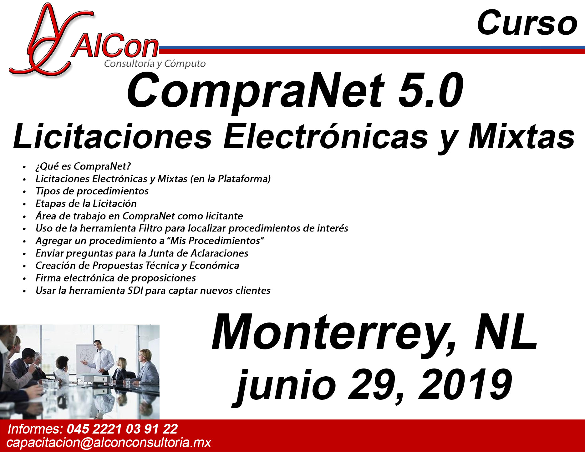 Curso de 5.0, Monterrey AlCon Consultoría y Cómputo AlCon