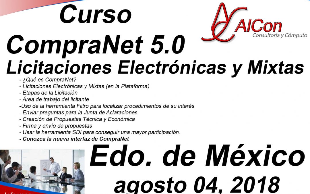 Curso CompraNet 5.0, Estado de México