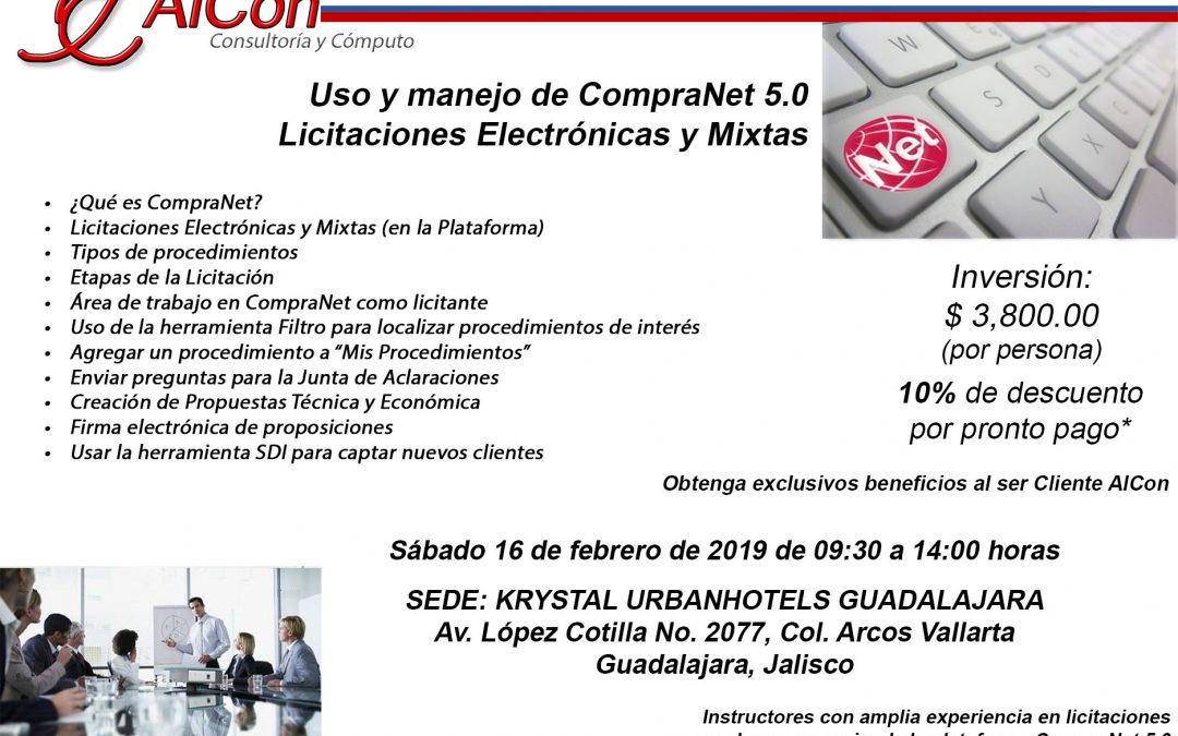 Curso de CompraNet 5.0 Guadalajara