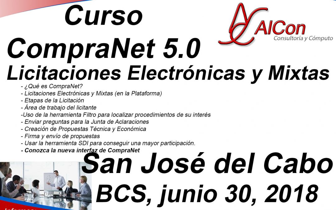 Curso CompraNet 5.0, San José del Cabo, BCS