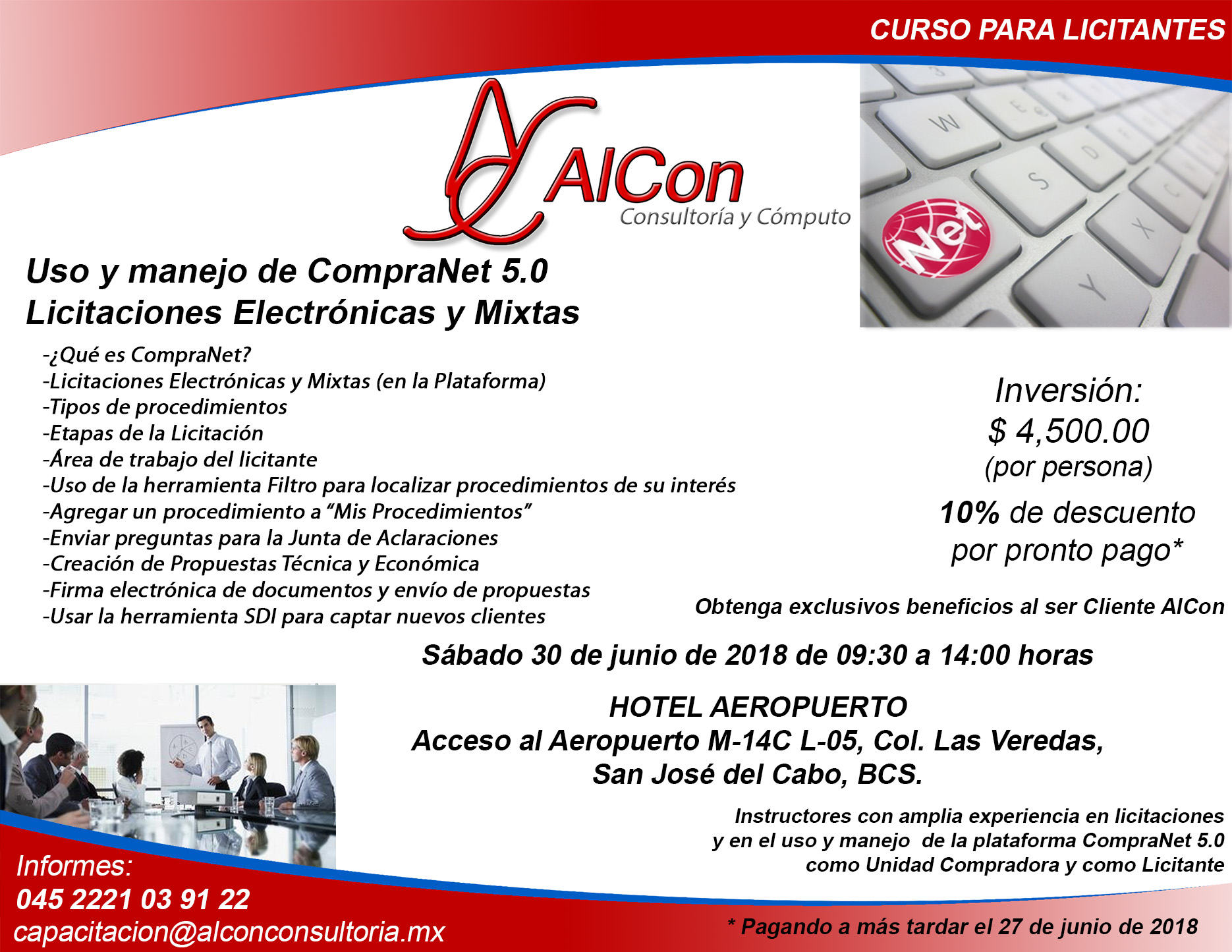 Curso CompraNet 5.0, San José del Cabo, BCS