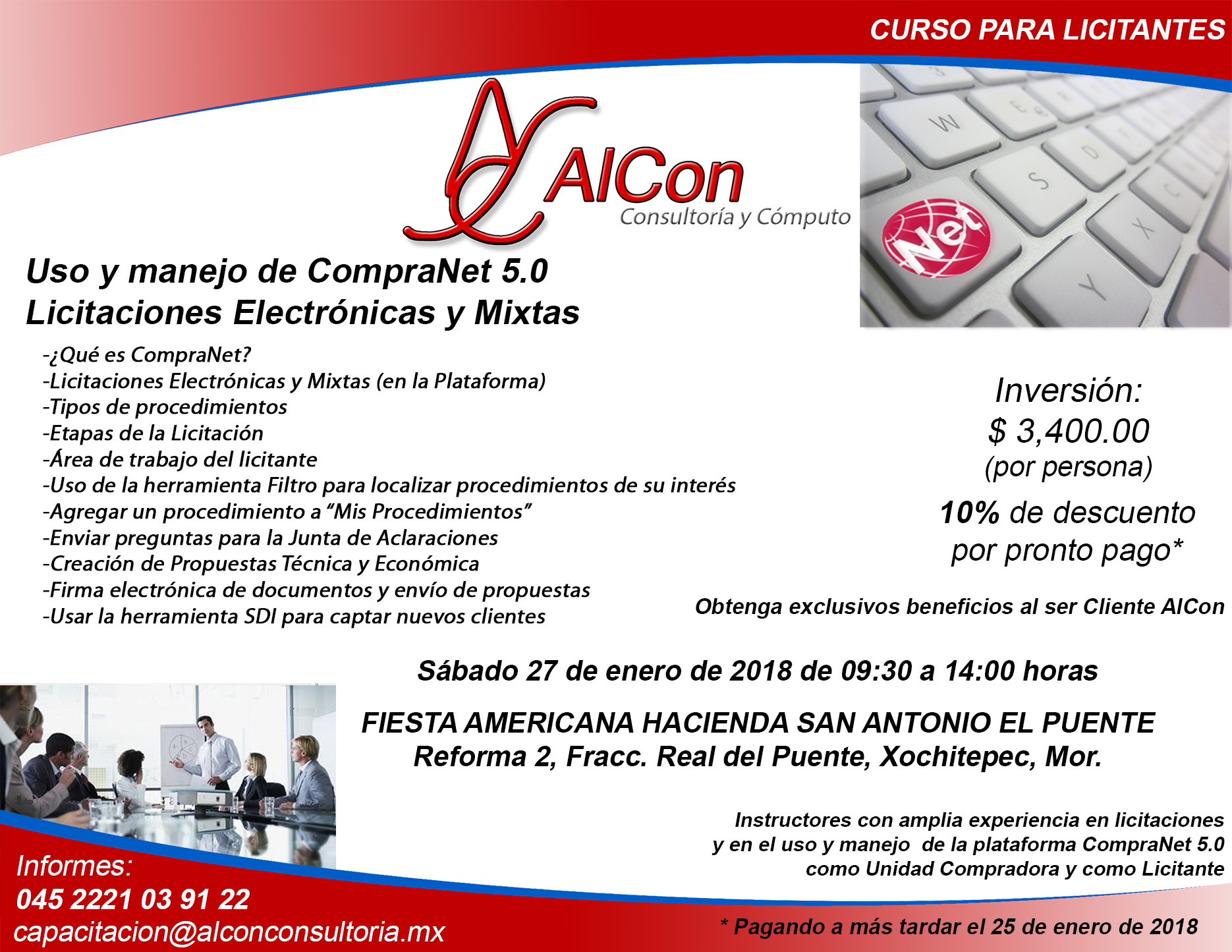 Curso CompraNet 5.0, Xochitepec, Mor.