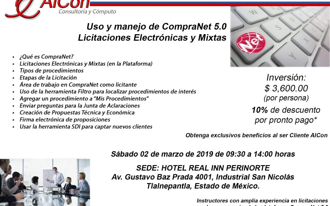 Curso de CompraNet 5.0, Estado de México