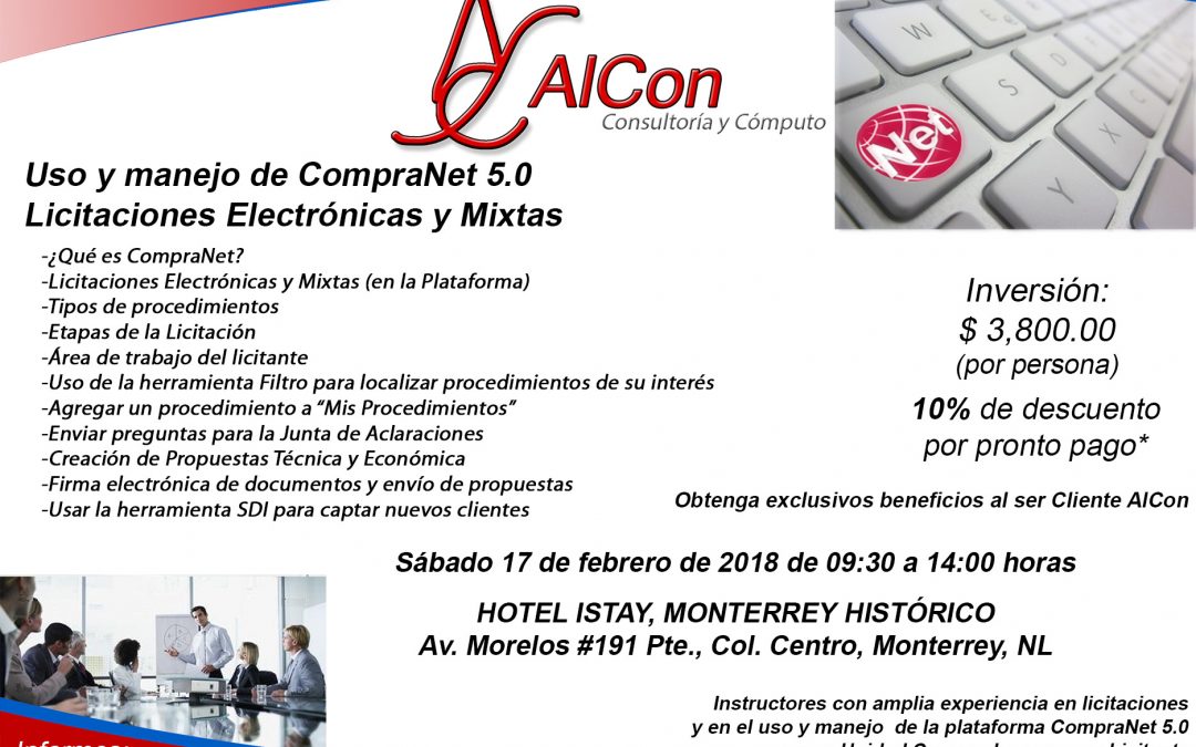 Curso de CompraNet 5.0, Monterrey