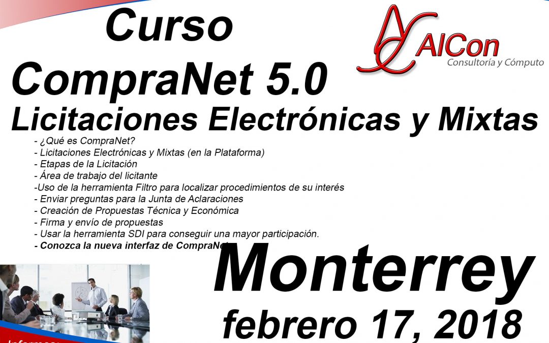 Curso CompraNet 5.0, Monterrey