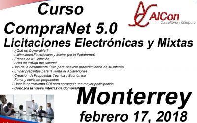 Curso de CompraNet 5.0, Monterrey, NL