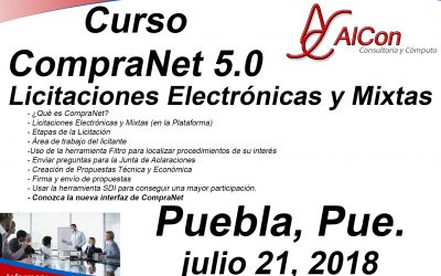 Curso de CompraNet 5.0, Puebla