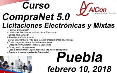 Curso de CompraNet 5.0, Puebla