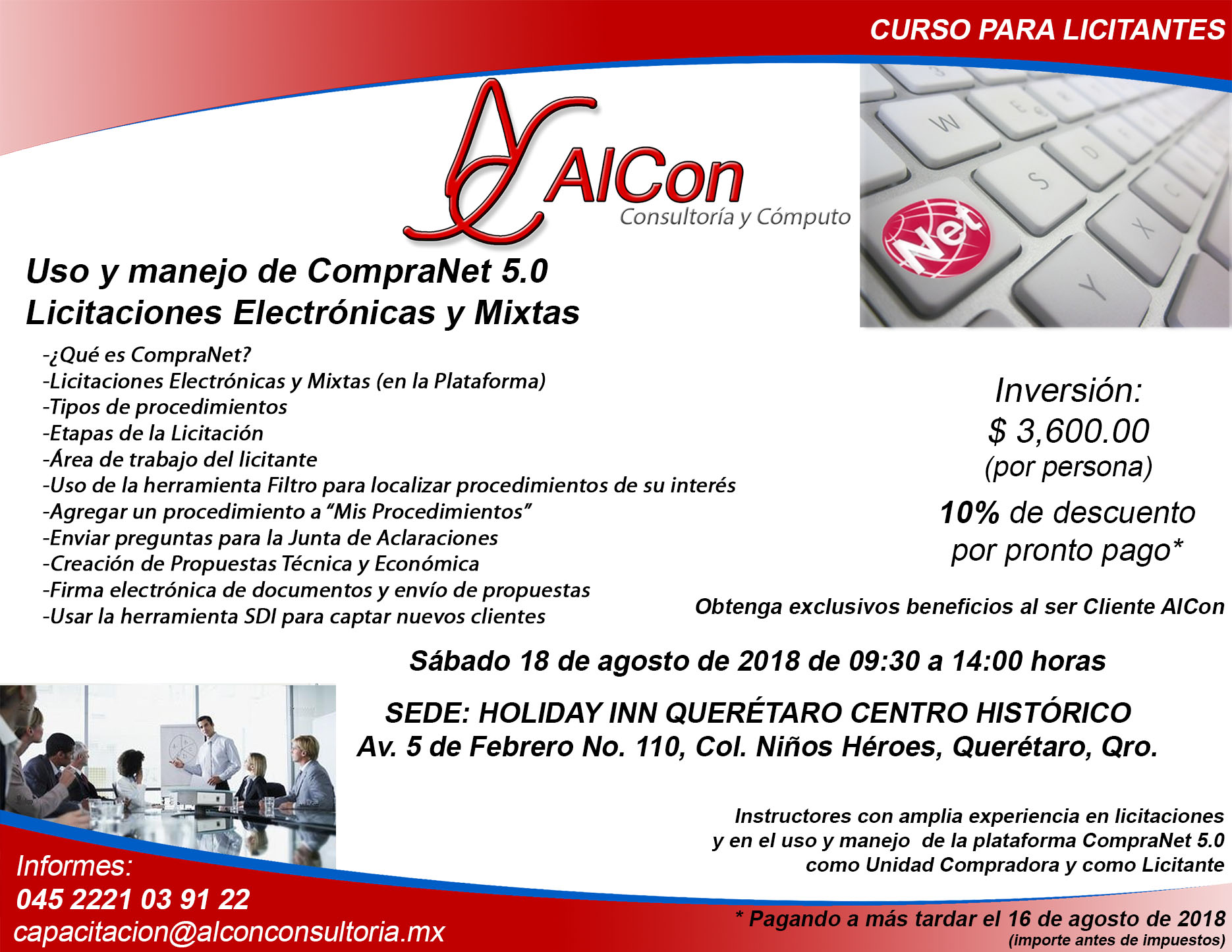 Curso CompraNet 5.0 Querétaro