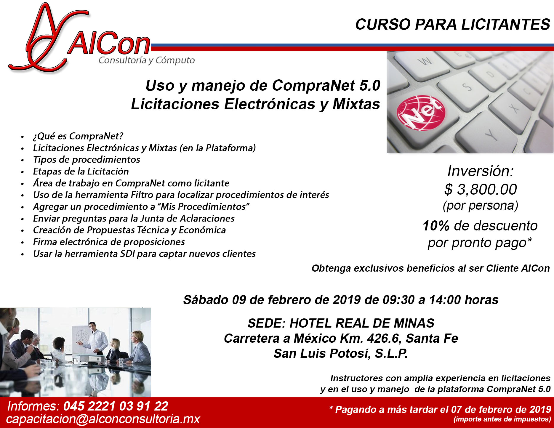 Curso CompraNet 5.0 San Luis Potosí Arcadio Alonso Sánchez