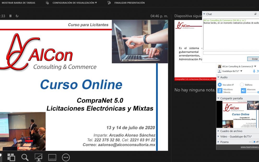 Curso online de CompraNet 5.0 13 y 14 de julio de 2020