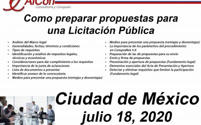 Preparar Propuestas para una Licitación Pública, Ciudad de México